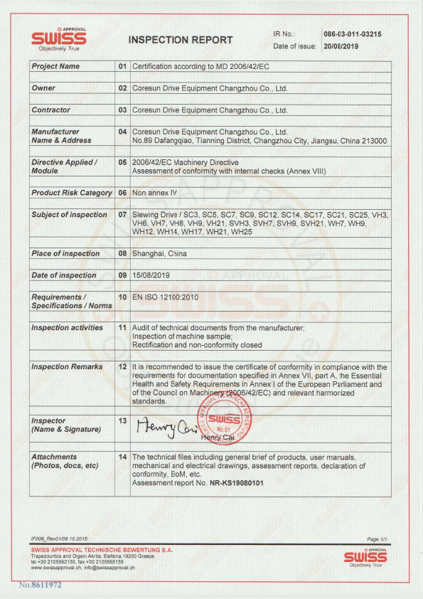 Certificate ISO CE Patent